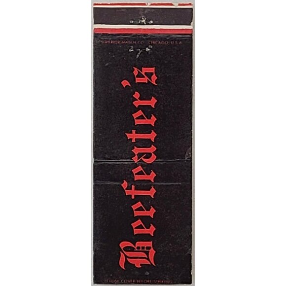 Other - Vintage Front Strike Matchbook Cover Beefeater's Round Up Room Indianapolis IN